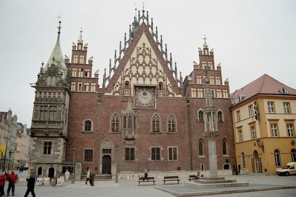 Blick auf Breslauer Rathaus